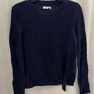 Madewell Navy Sweatshirt with Knot Accent